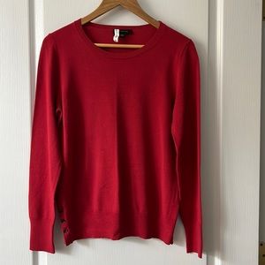 Ann Taylor light sweater, size L, pinkish red.